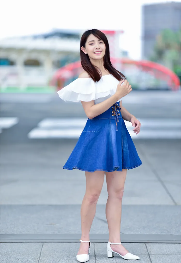 [Mzsock] NO.168 Shanshan denim short skirt with high legs and beautiful legs street photography#[35P]-25